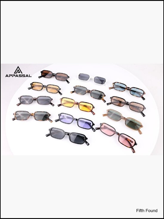 Vintage 90s Retro Rectangle Sunglasses UV400 Slim Small Square Sunnies main image 4